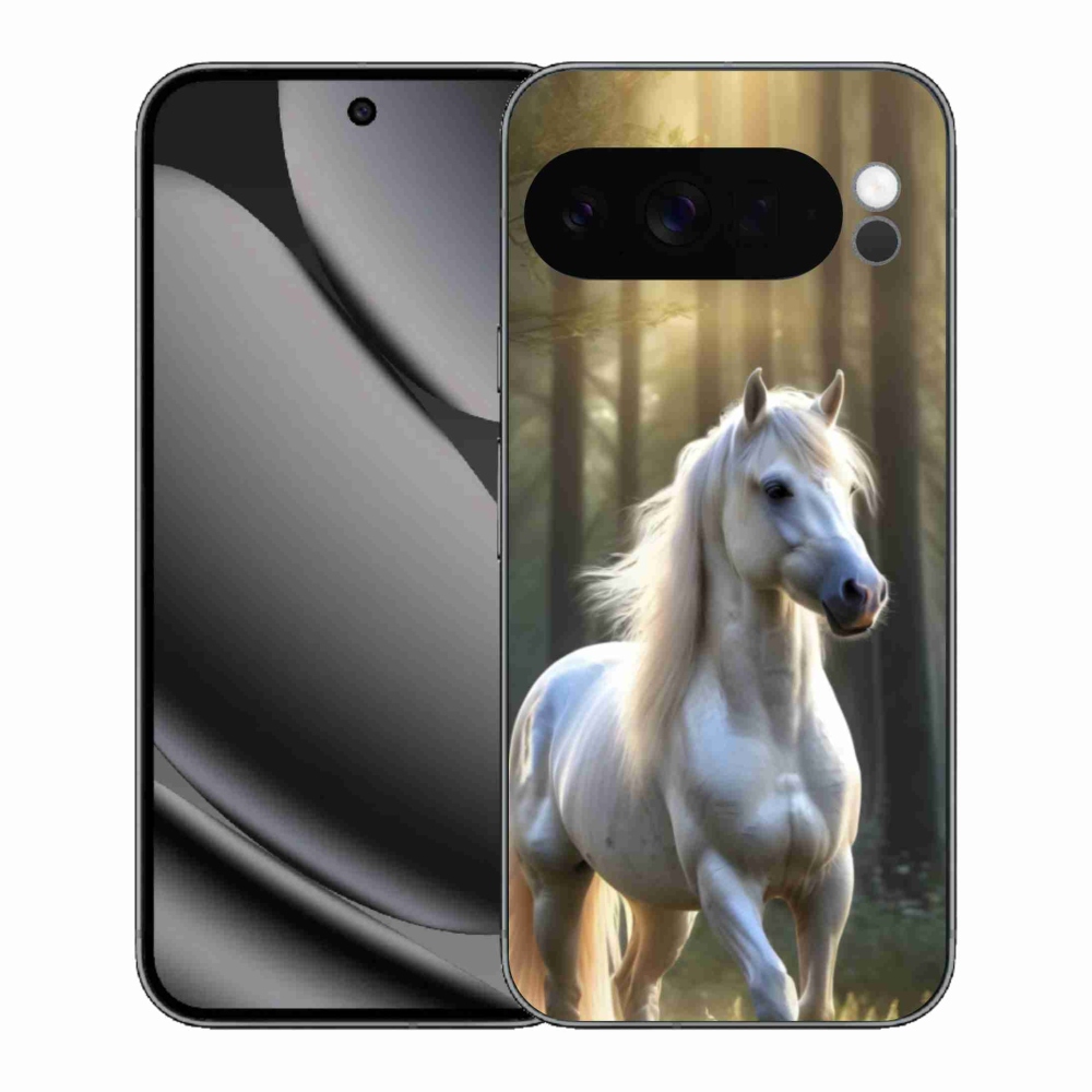 Zselés borítás mmCase a Google Pixel 10 Pro XL-hez - fehér ló 3