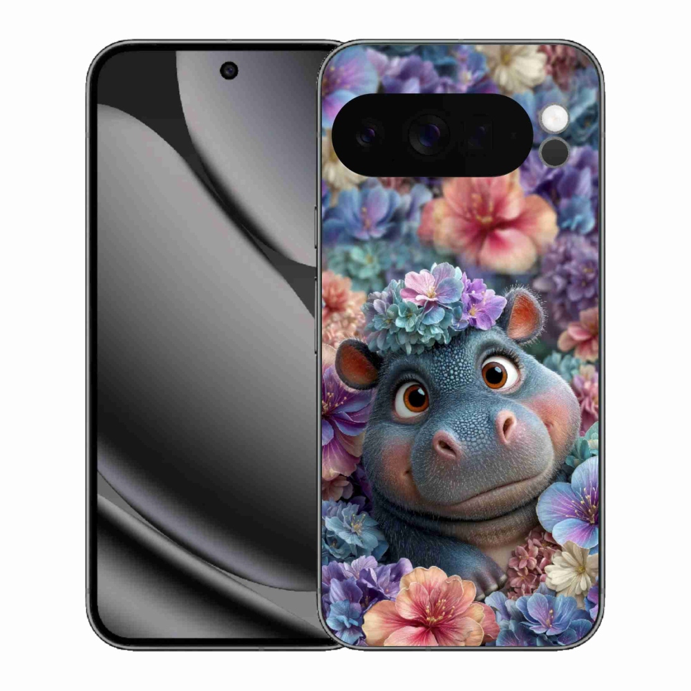mmCase gél tok a Google Pixel 10 Pro XL-hez – virágos víziló