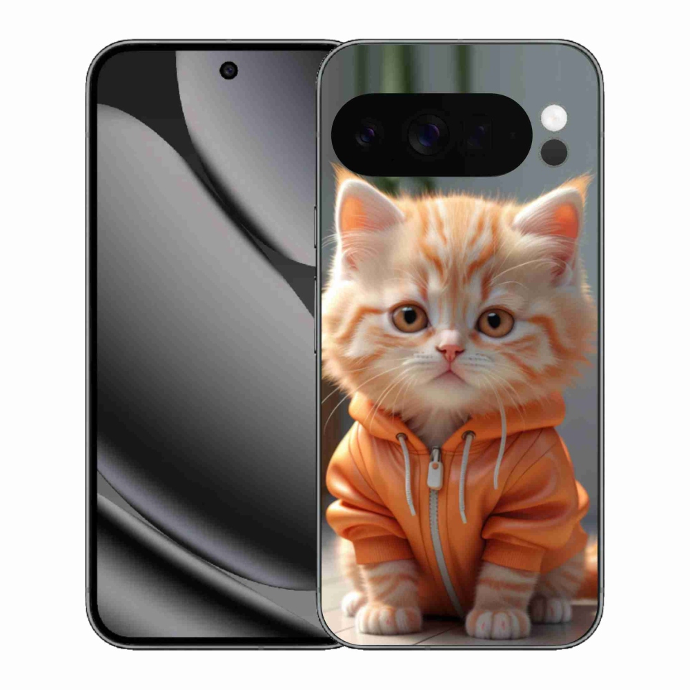 Gél borítás mmCase a Google Pixel 10 Pro XL-hez - cica melegítőben