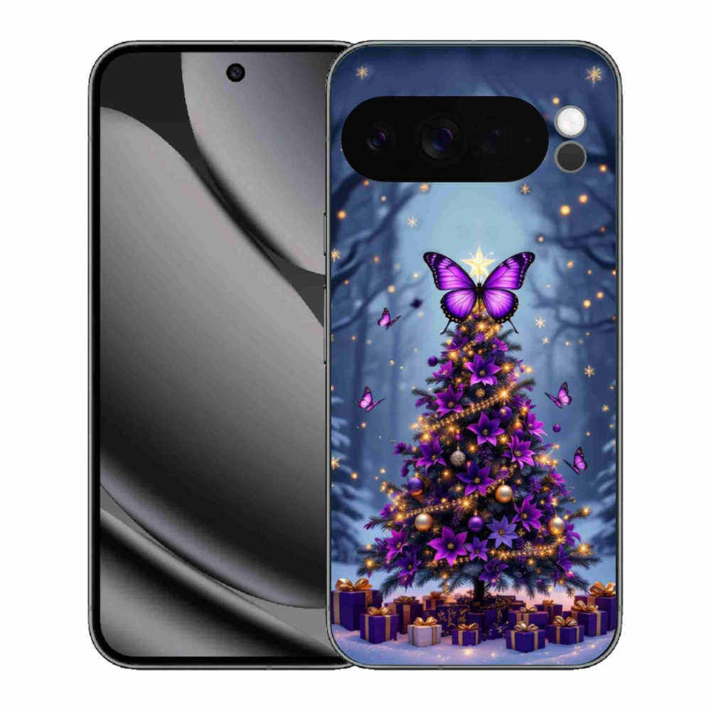 mmCase gél tok a Google Pixel 10 Pro XL-hez – pillangós karácsonyfa