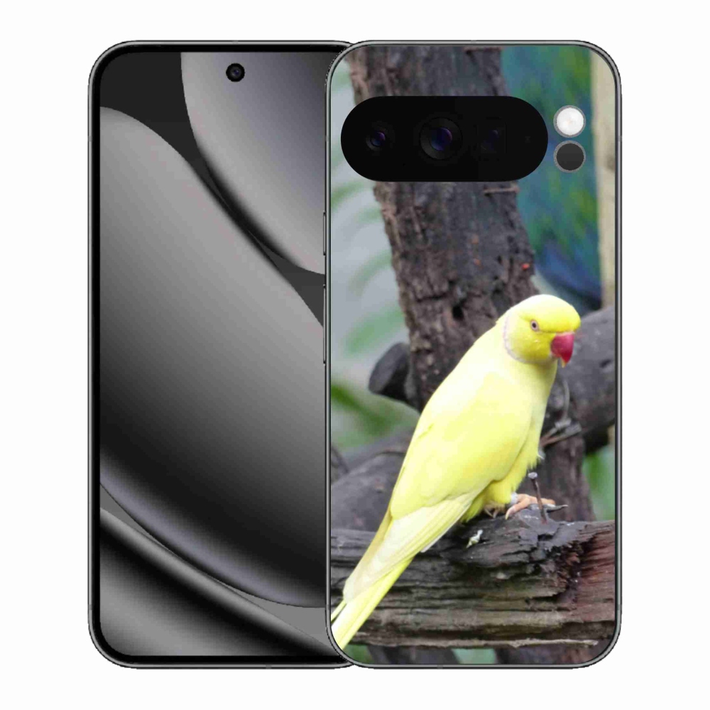 Zselés borítás mmCase a Google Pixel 10 Pro XL készülékhez - papagáj alexander sárga