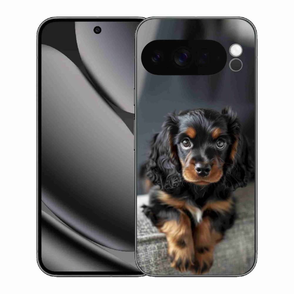 mmCase gél tok a Google Pixel 10 Pro XL-hez – aranyos, hosszú szőrű tacskó
