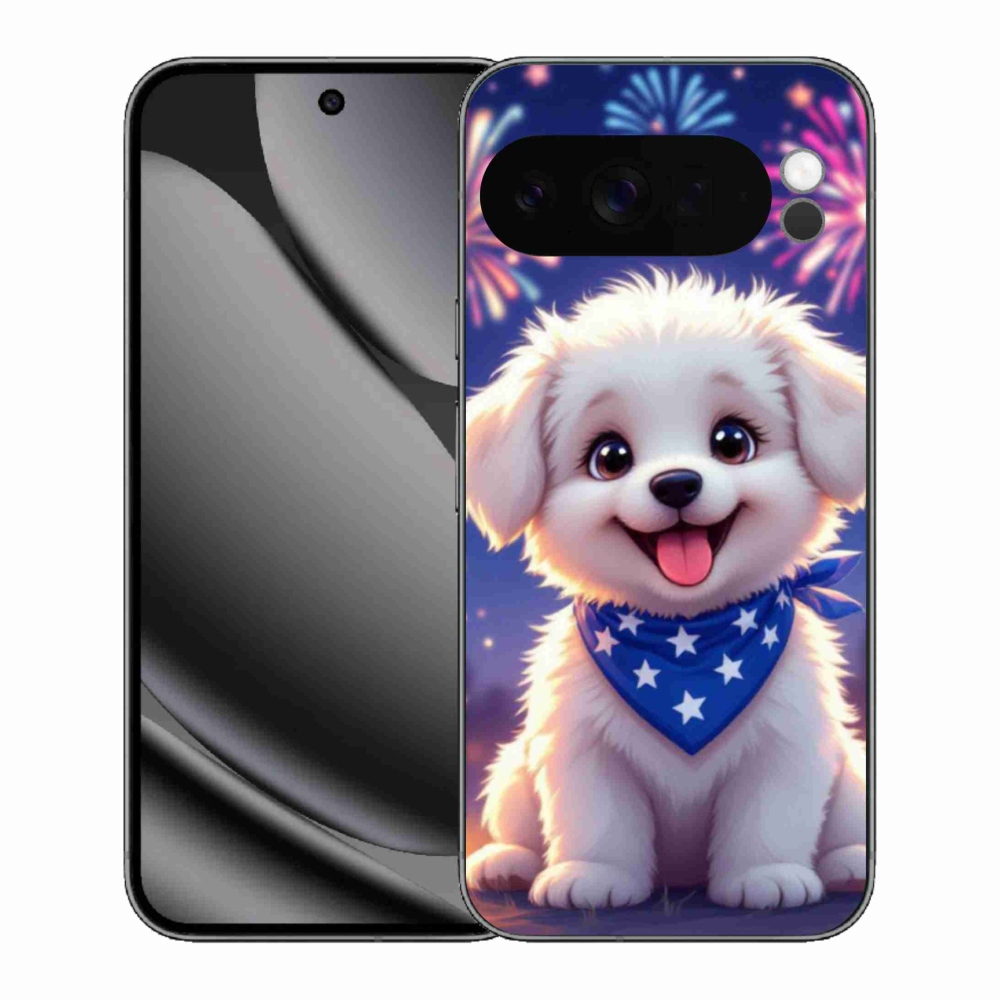 Gél borítás mmCase a Google Pixel 10 Pro XL számára - ünnepi kölyökkutya
