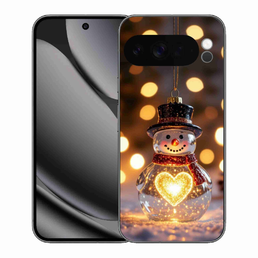 mmCase gél tok a Google Pixel 10 Pro XL-hez – világító karácsonyi hóember