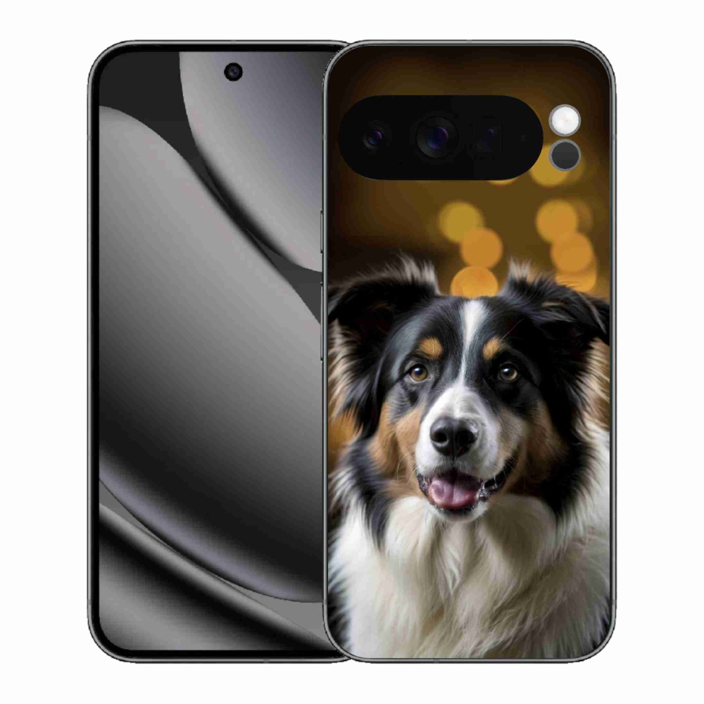 mmCase gél tok a Google Pixel 10 Pro XL-hez – mosolygós ausztrál juhászkutya