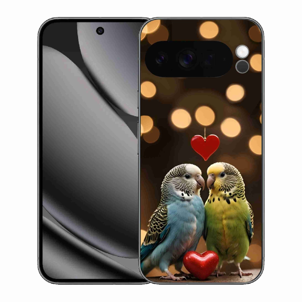 mmCase gél tok a Google Pixel 10 Pro XL-hez – szerelmes papagájok
