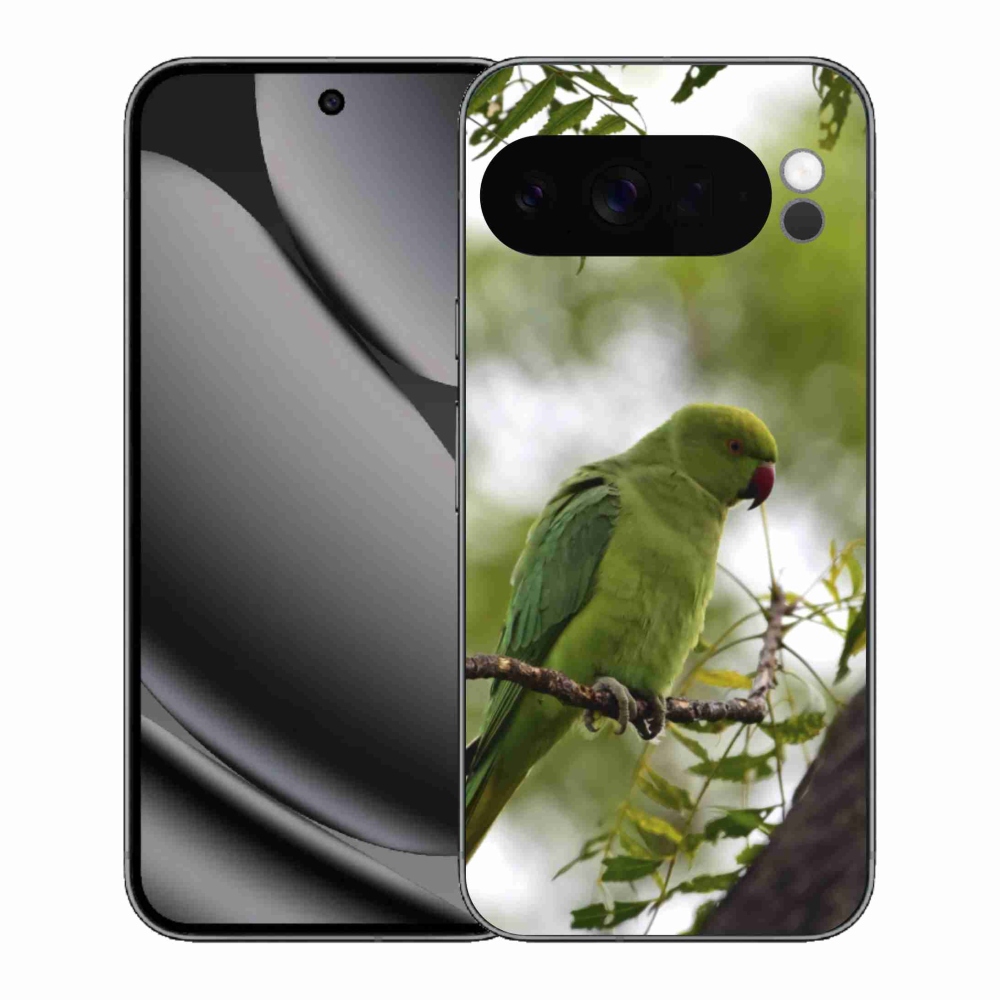 Zselés borítás mmCase a Google Pixel 10 Pro XL-hez - zöld papagáj