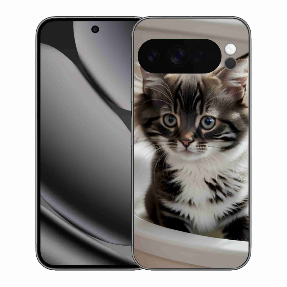 Gél borítás mmCase a Google Pixel 10 Pro XL-hez - kíváncsi cica