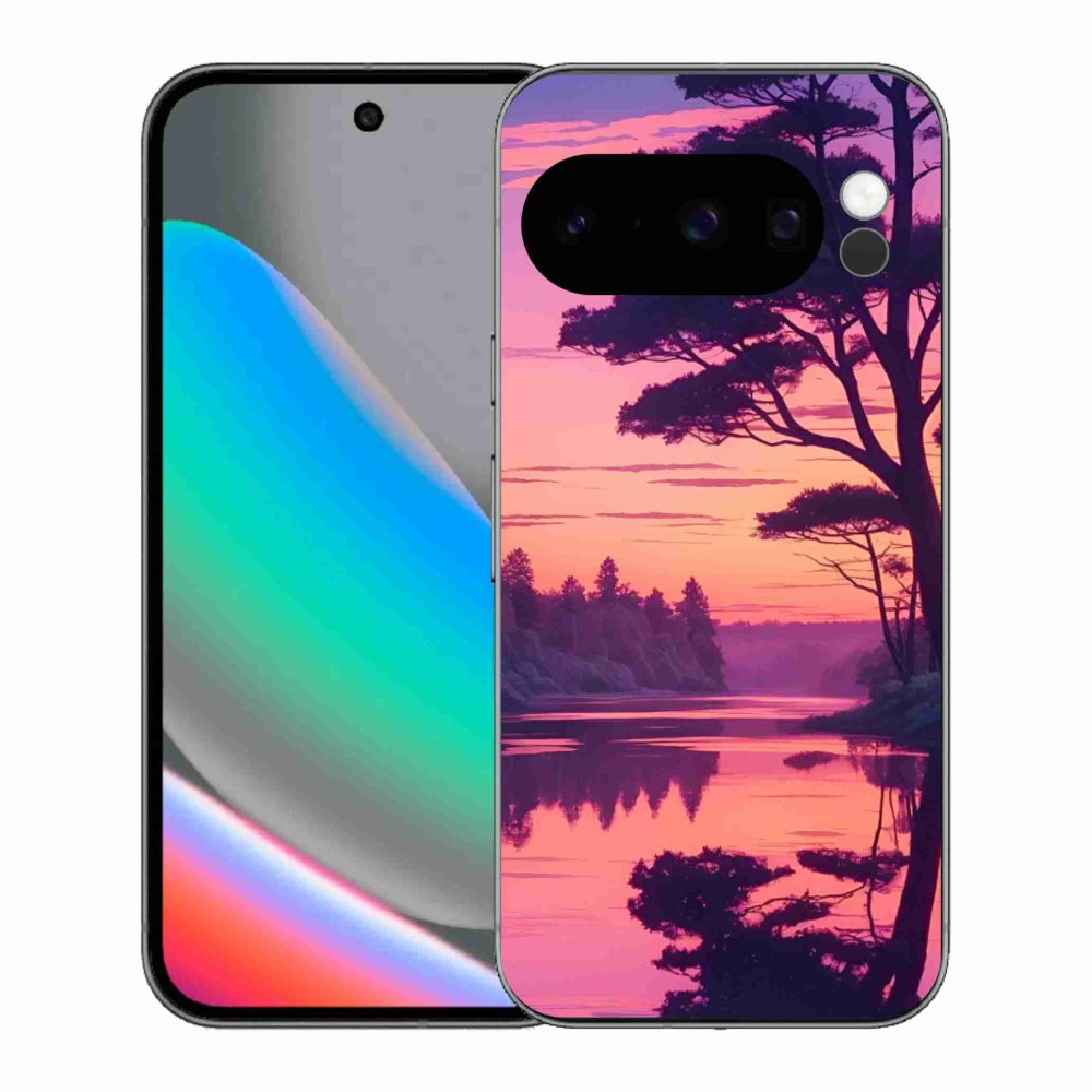 Gél borítás mmCase a Google Pixel 10 Pro számára - naplemente a tó felett