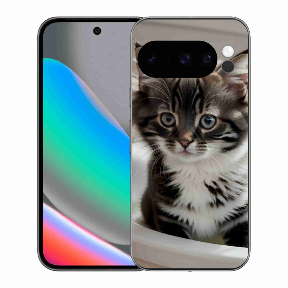 Gél borítás mmCase a Google Pixel 10 Pro számára - kíváncsi cica
