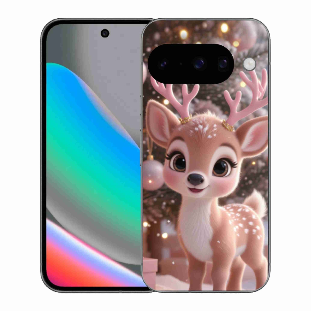Zselés borítás mmCase a Google Pixel 10 számára - aranyos rénszarvas