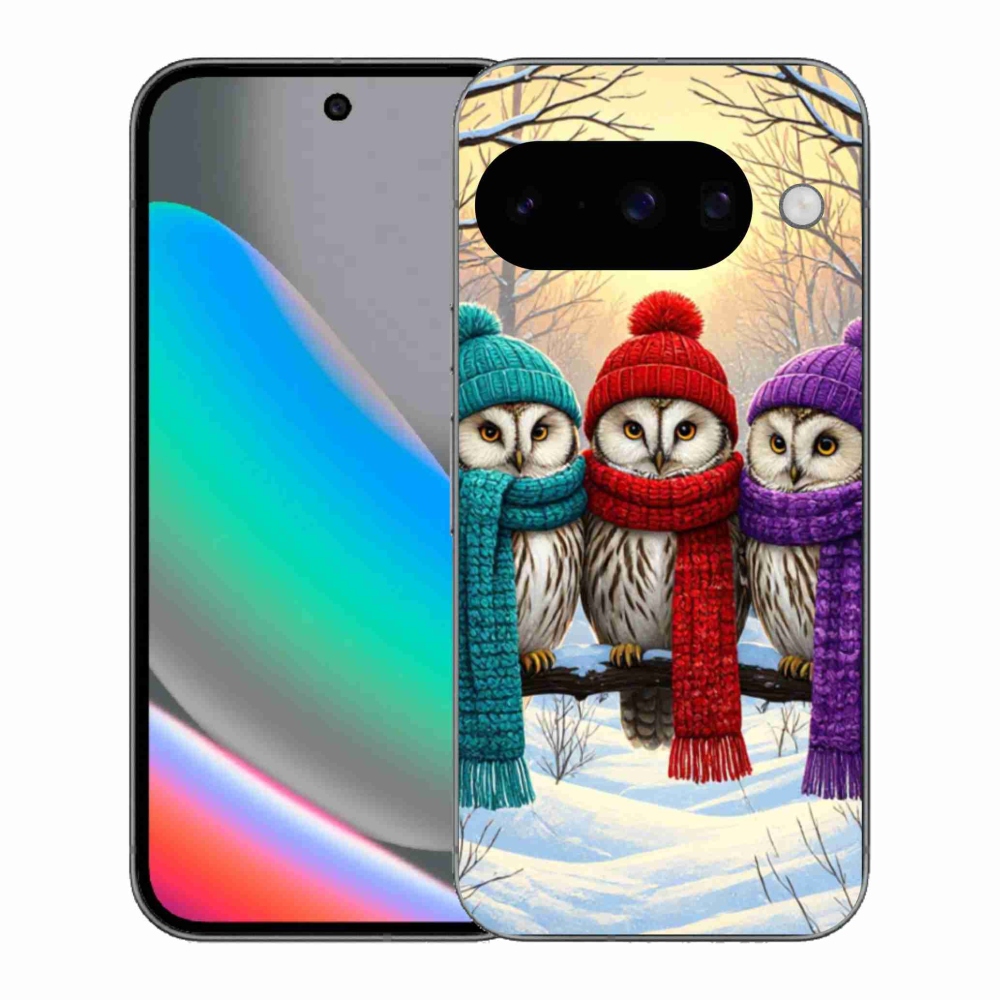 Gél borítás mmCase a Google Pixel 10 számára - bagoly barátok