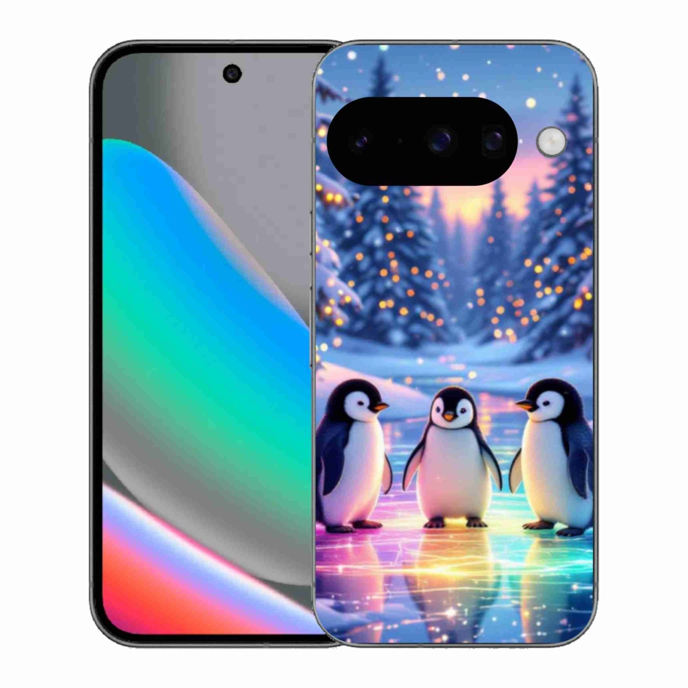 Gél borítás mmCase a Google Pixel 10 készülékhez - Pingvinek