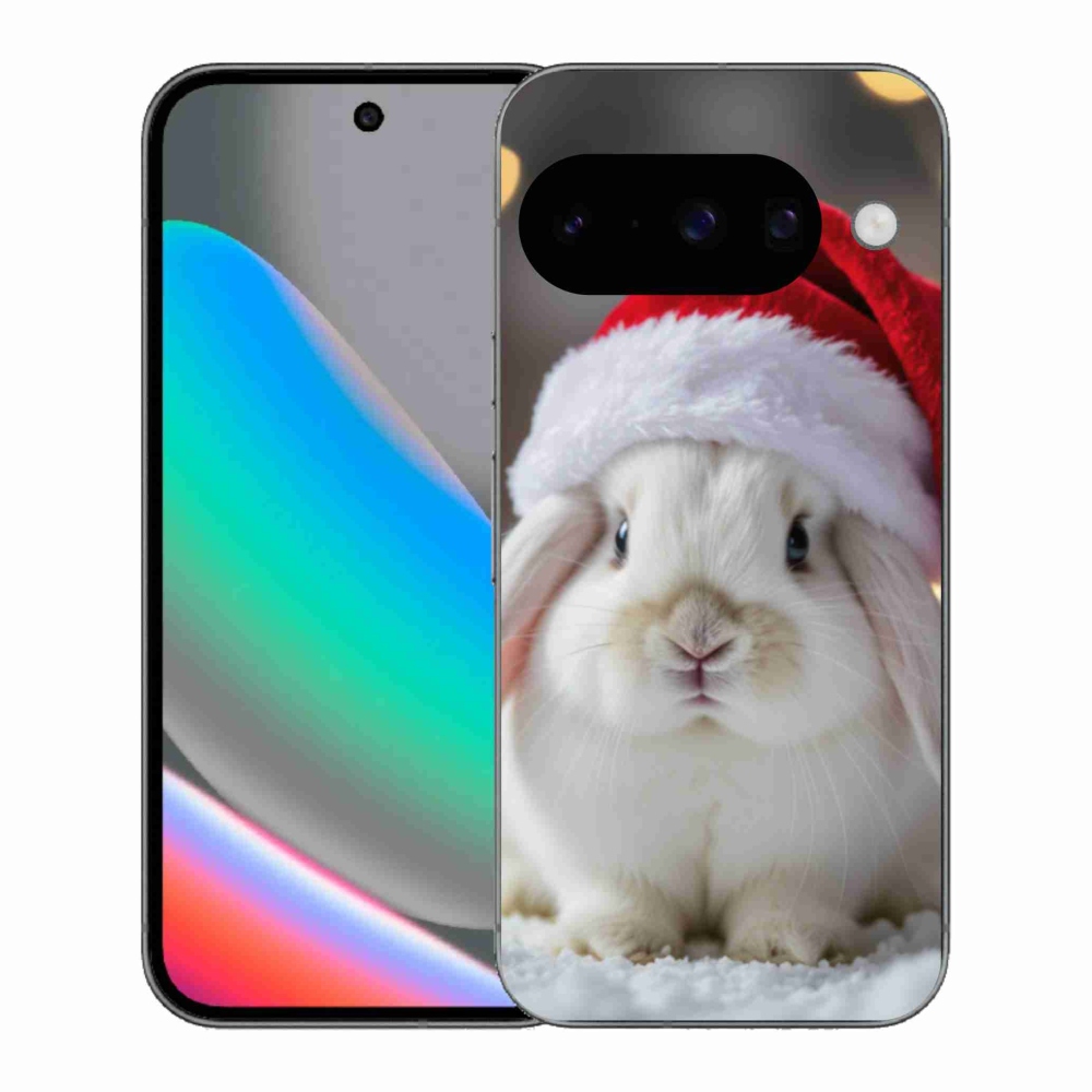 Gél borítás mmCase a Google Pixel 10 számára - karácsonyi nyuszi