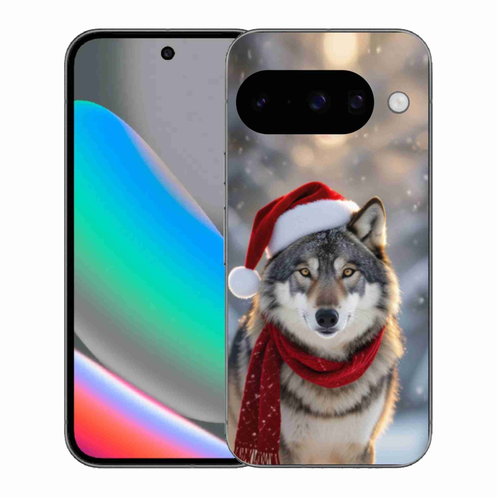 Gél borítás mmCase a Google Pixel 10 számára - Karácsonyi farkas