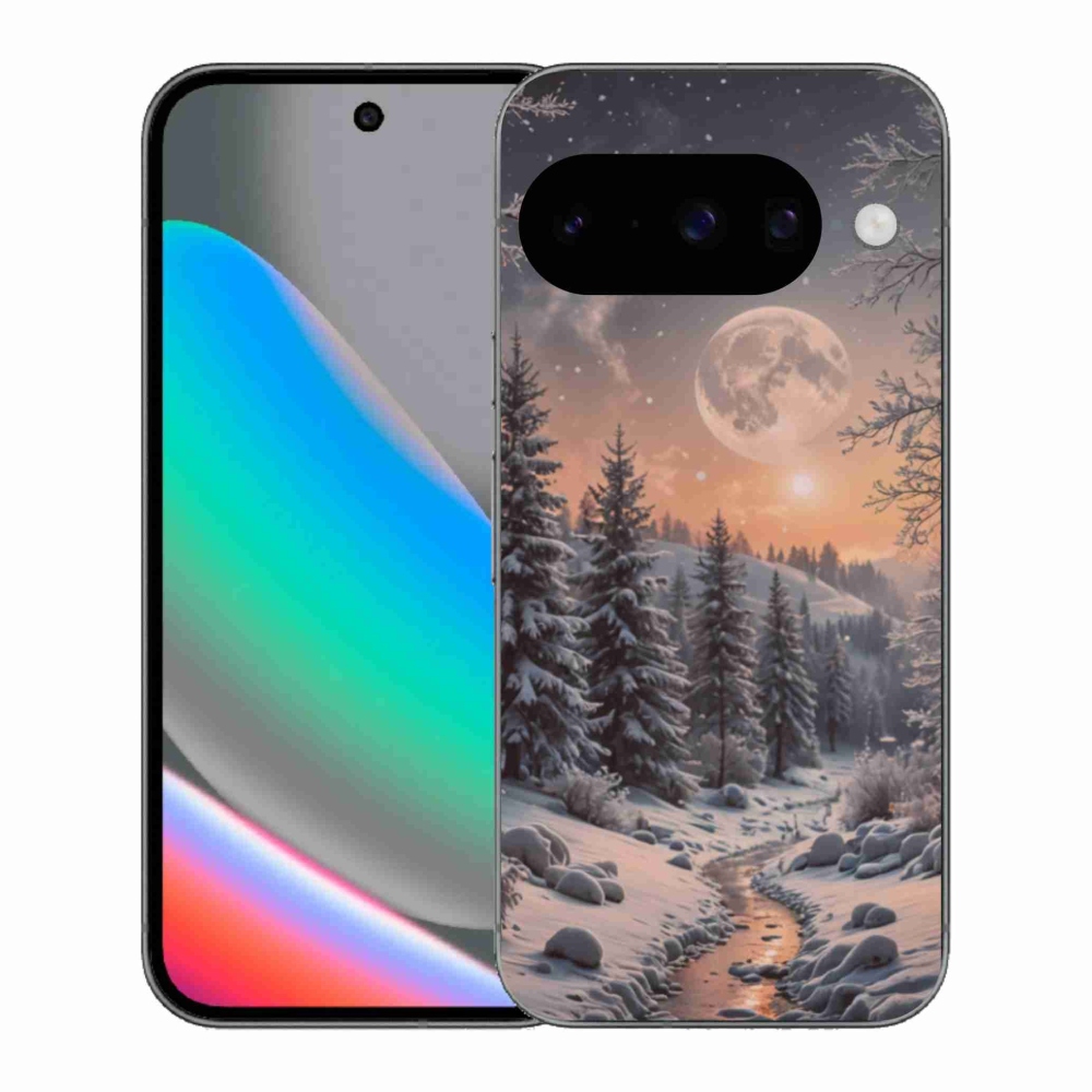 Gél borítás mmCase a Google Pixel 10 számára - téli táj 2