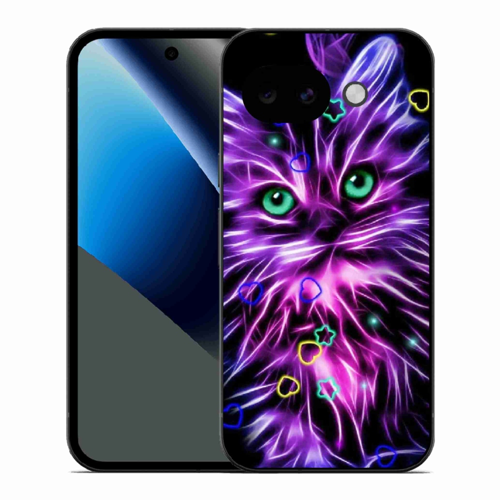 Gél borítás mmCase a Google Pixel 10a készülékhez - absztrakt macska