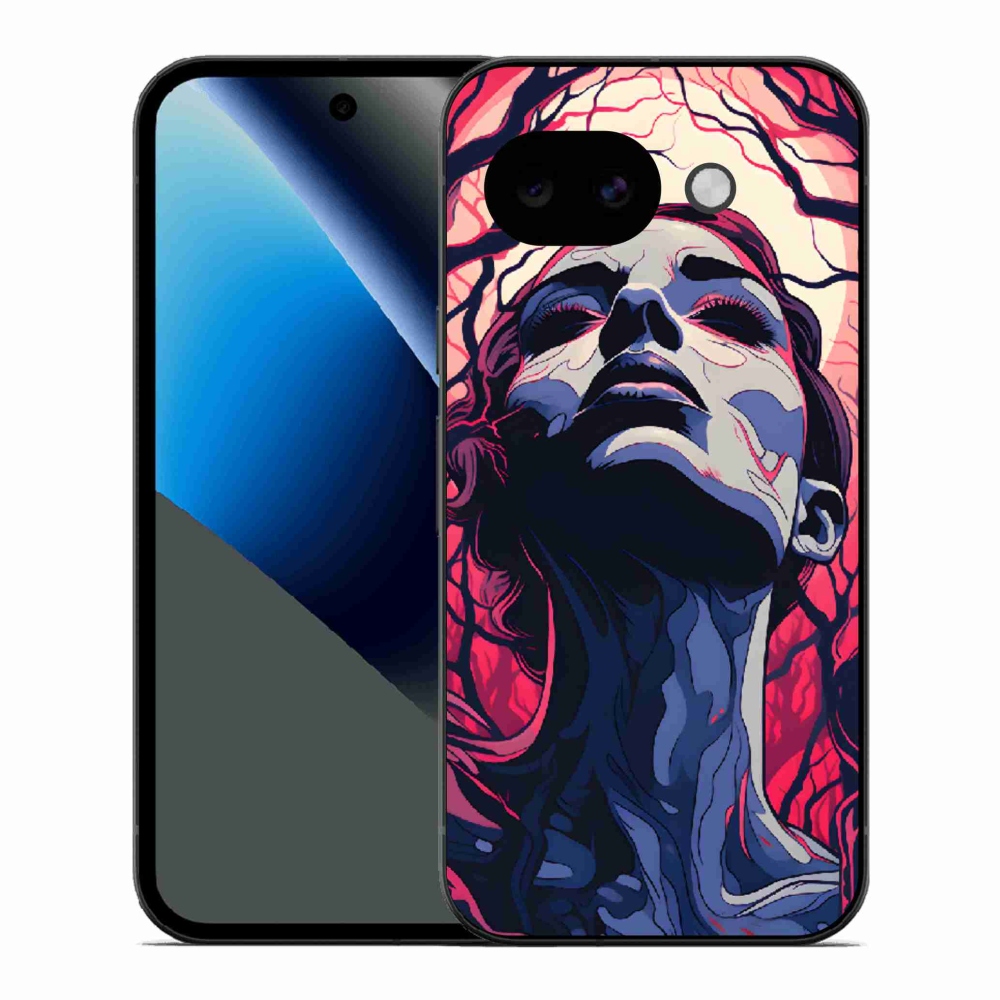 Gél borítás mmCase a Google Pixel 10a számára - absztrakt arc