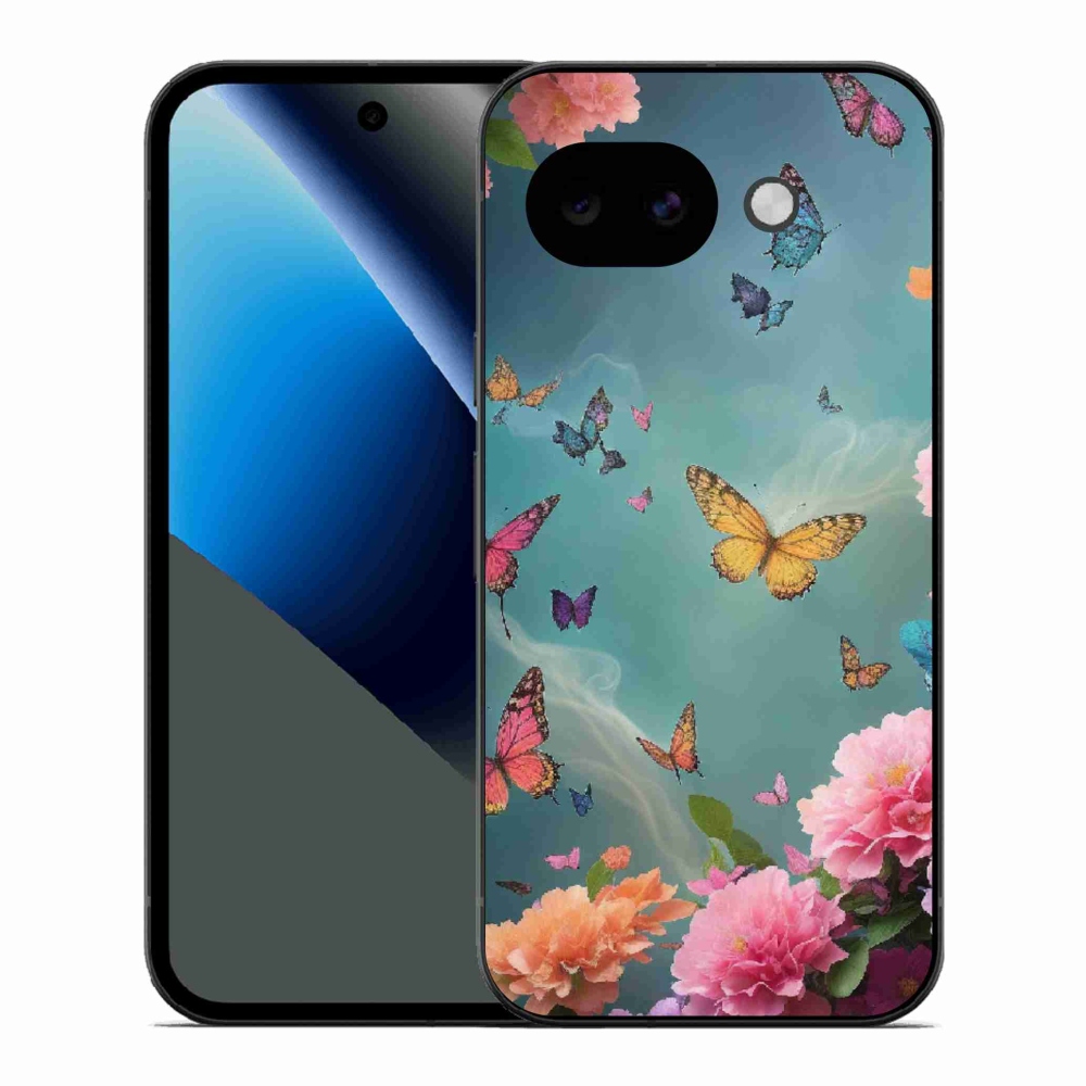 Gél borítás mmCase a Google Pixel 10a számára - színes virágok és pillangók