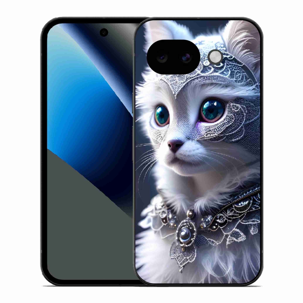 Zselés borítás mmCase a Google Pixel 10a készülékhez - fehér macska