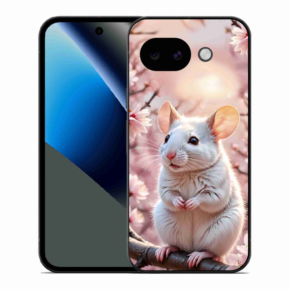 Gél borítás mmCase a Google Pixel 10a számára - fehér egér az ágon