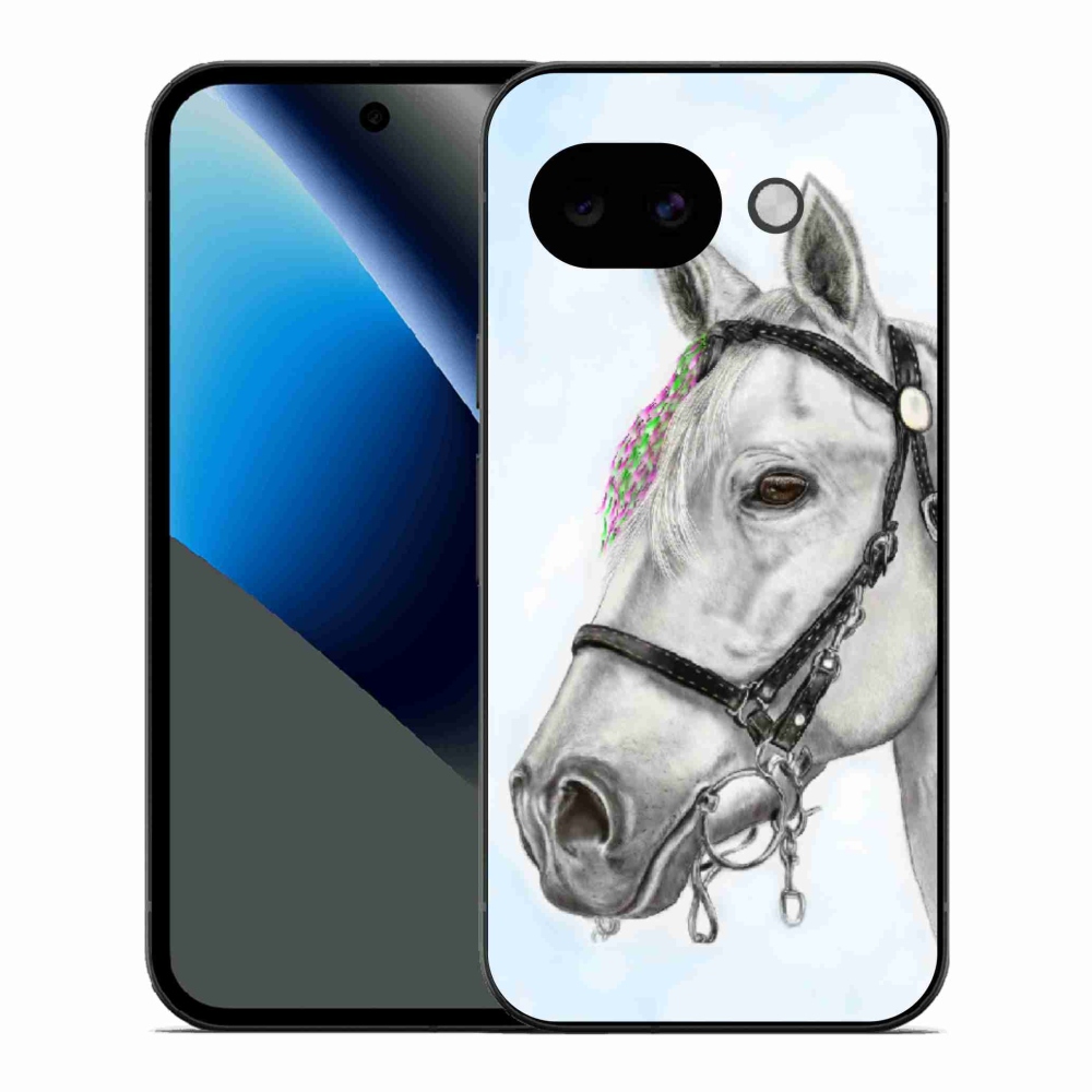 Zselés borítás mmCase a Google Pixel 10a számára - fehér ló 1