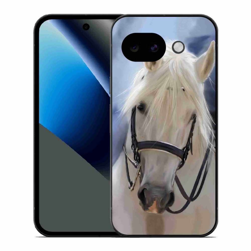 Zselés borítás mmCase a Google Pixel 10a készülékhez - fehér ló