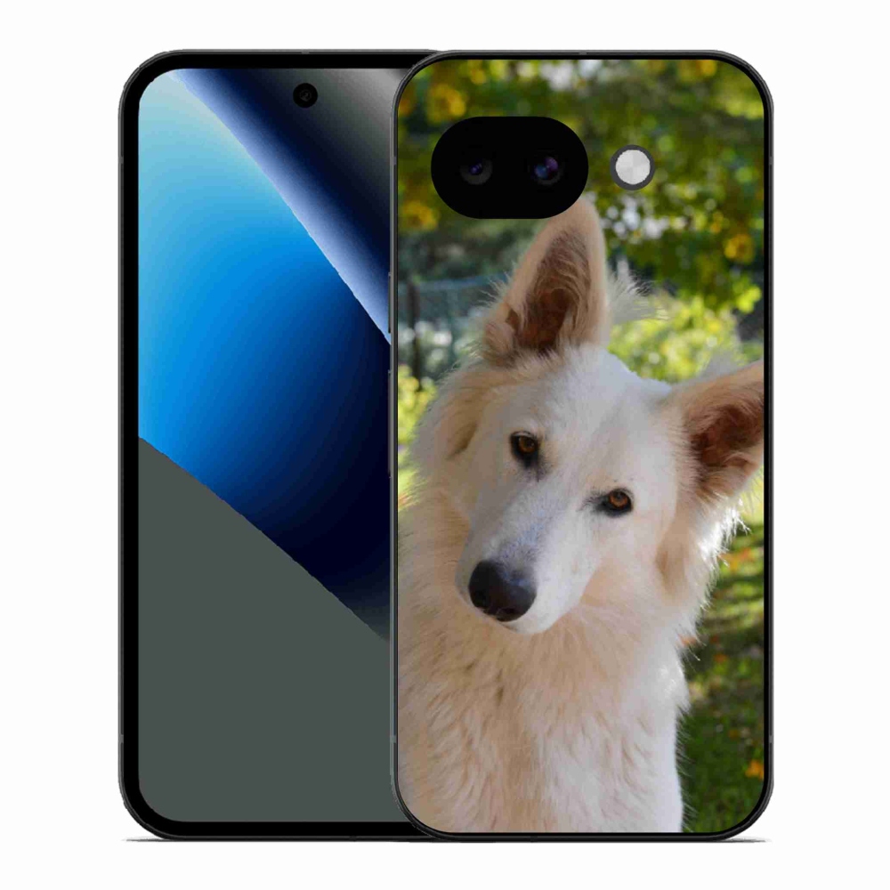 Gél borítás mmCase a Google Pixel 10a számára - Fehér svájci juhász 1