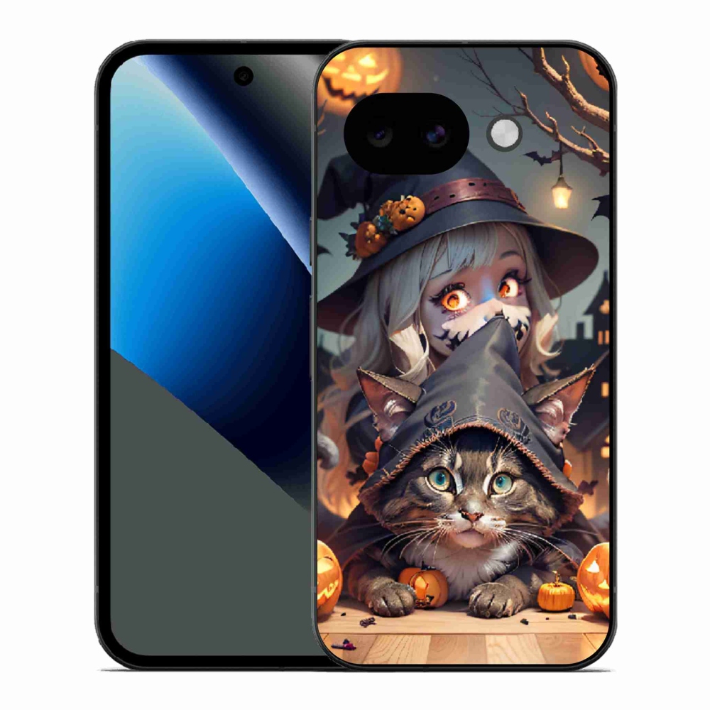Gél borítás mmCase a Google Pixel 10a számára - boszorkány macskával