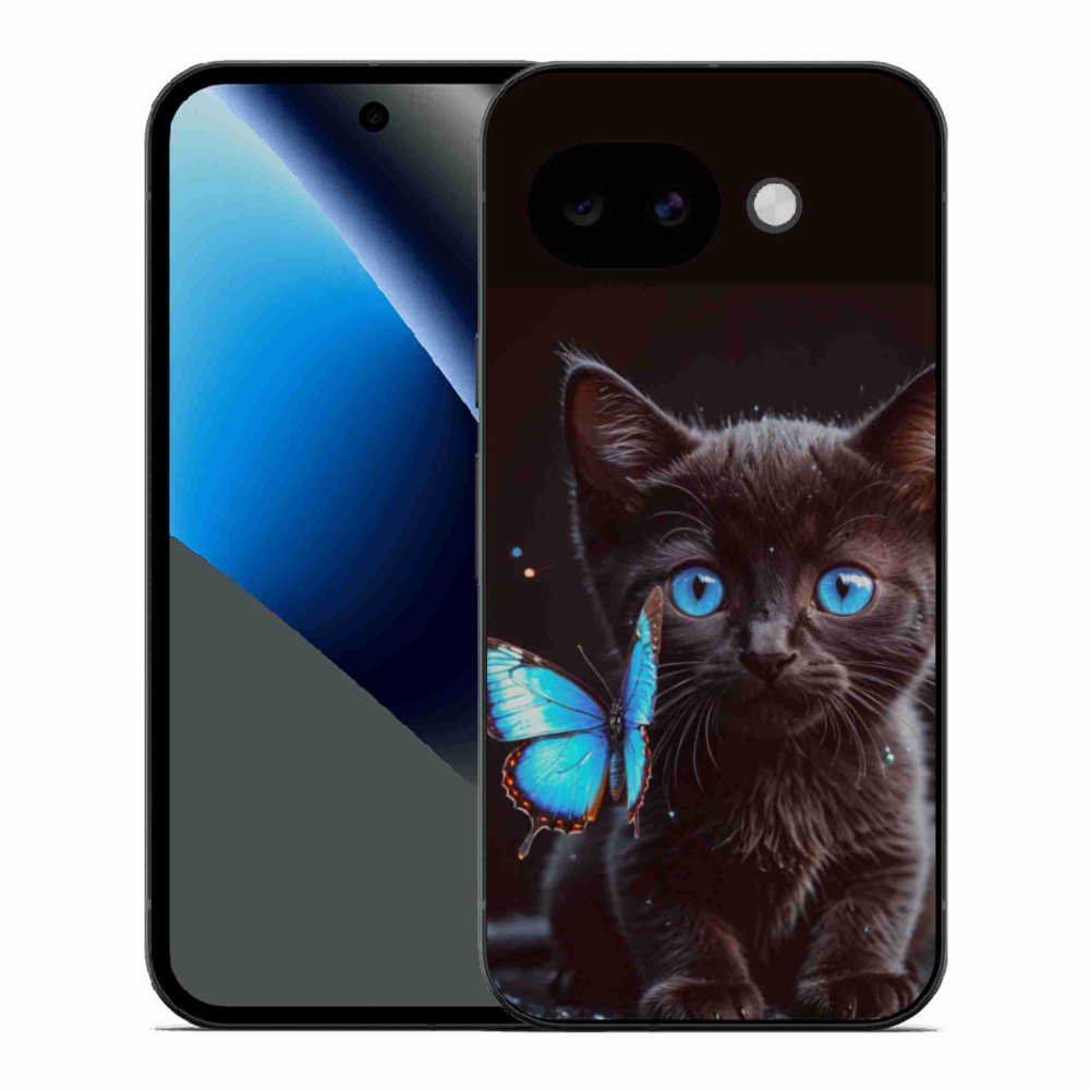 Zselés borítás mmCase a Google Pixel 10a számára - fekete cica 3