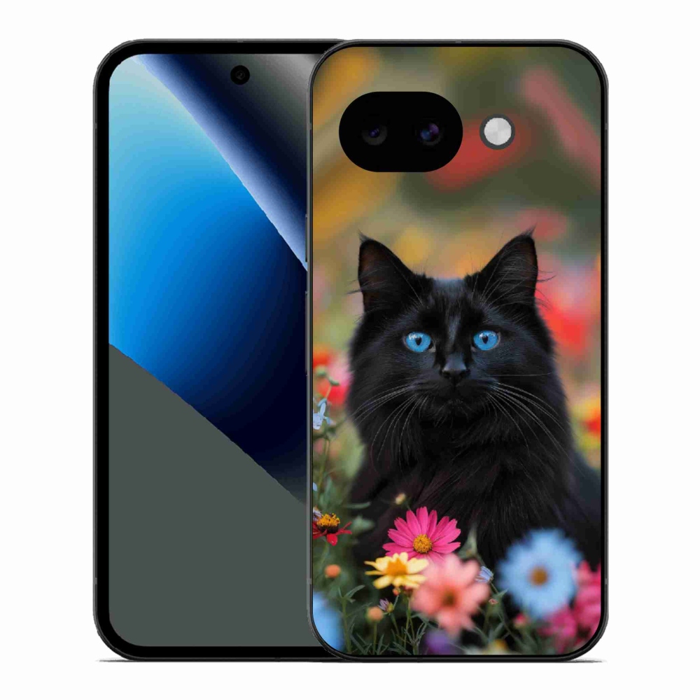 Zselés borítás mmCase a Google Pixel 10a számára - fekete cica 4