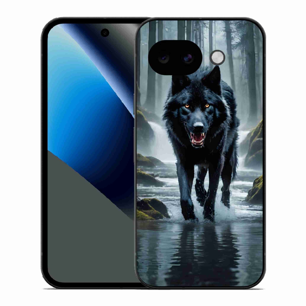 Zselés borítás mmCase a Google Pixel 10a számára - fekete farkas