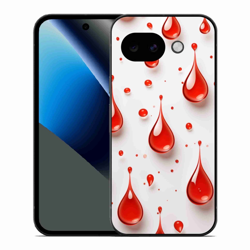 Zselés borítás mmCase a Google Pixel 10a készülékhez - piros cseppek