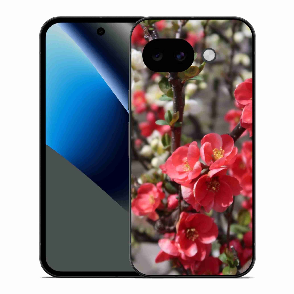 Gél védőhuzat mmCase a Google Pixel 10a készülékhez - piros virágok