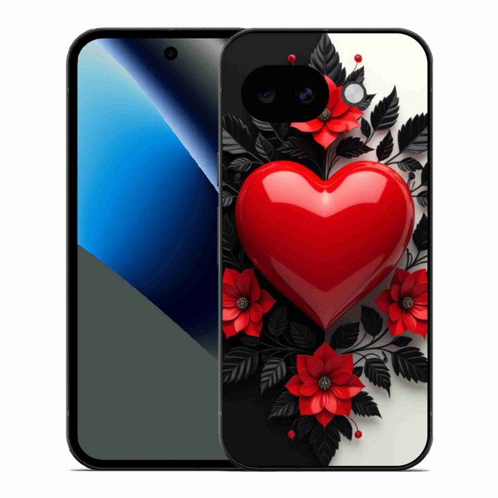 Zselés borítás mmCase a Google Pixel 10a készülékhez - piros szív