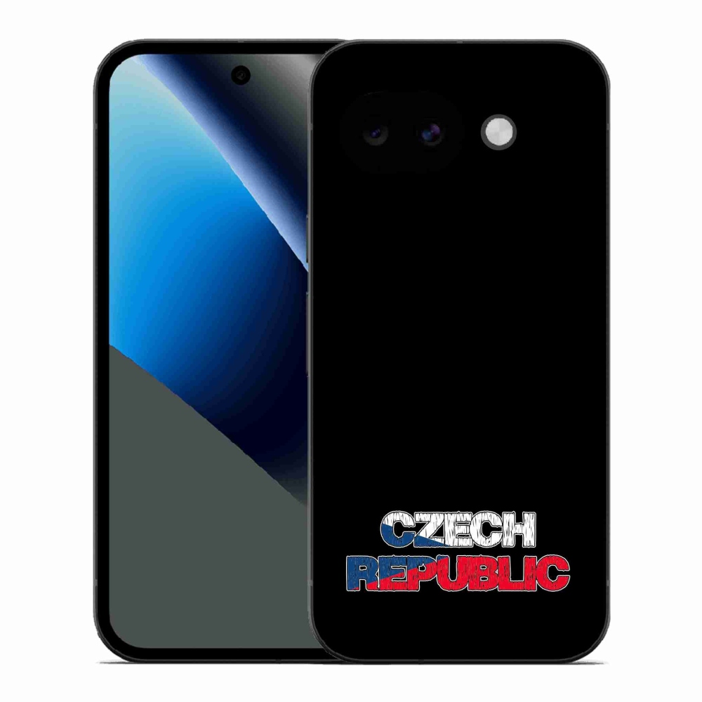 Gél védőhuzat mmCase a Google Pixel 10a - Csehország fekete háttérrel