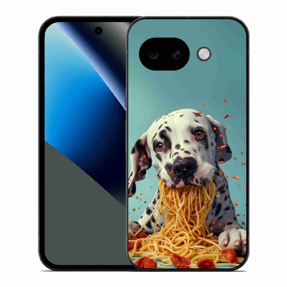 Zselés borítás mmCase a Google Pixel 10a számára - Dalmát és spagetti