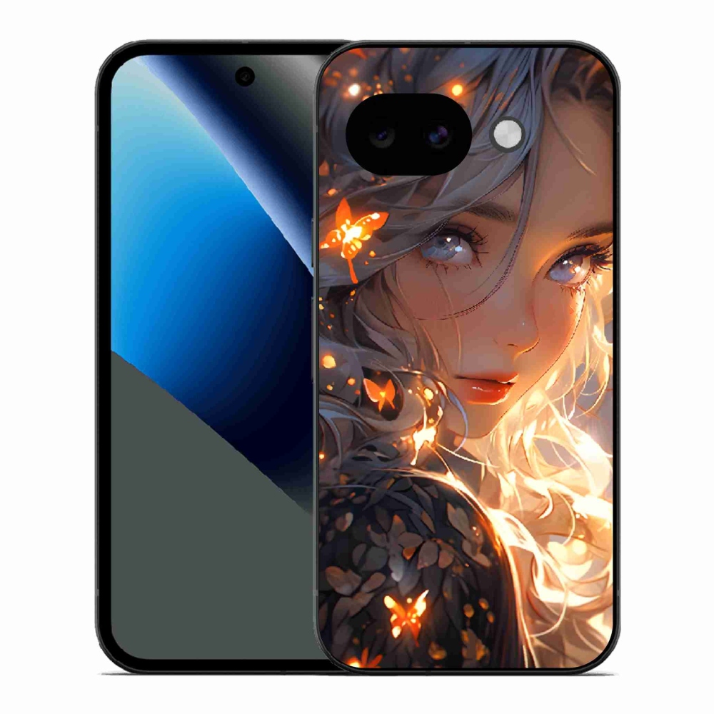Gél borítás mmCase a Google Pixel 10a számára - lány és pillangók