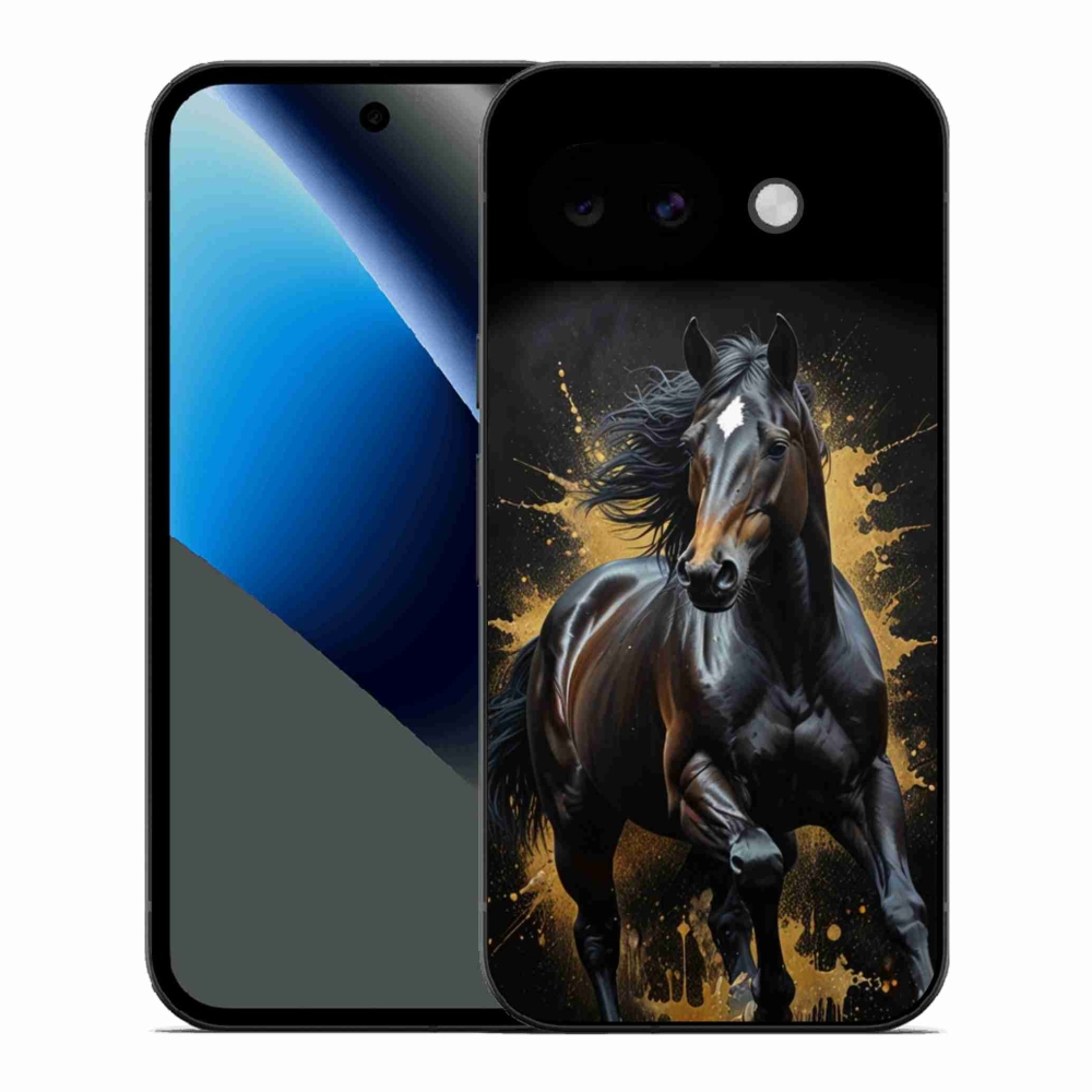 Zselés borítás mmCase a Google Pixel 10a számára - elegáns fekete ménes