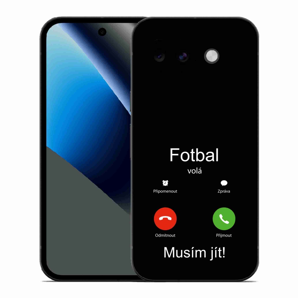 Gél borító mmCase a Google Pixel 10a - futball hívások fekete háttérrel