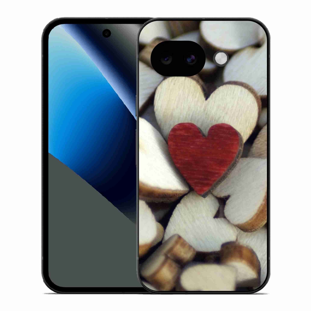 Zselés borítás mmCase a Google Pixel 10a készülékhez - gravírozott piros szív