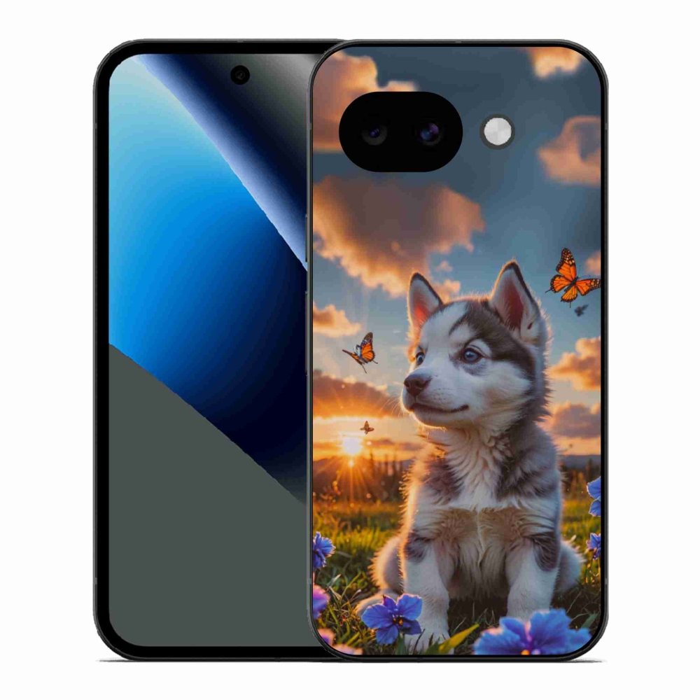 Gél borítás mmCase a Google Pixel 10a számára - husky a naplementében