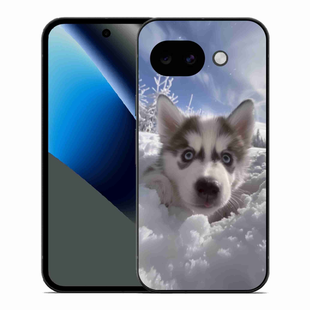 Gél borítás mmCase a Google Pixel 10a számára - husky a hóban