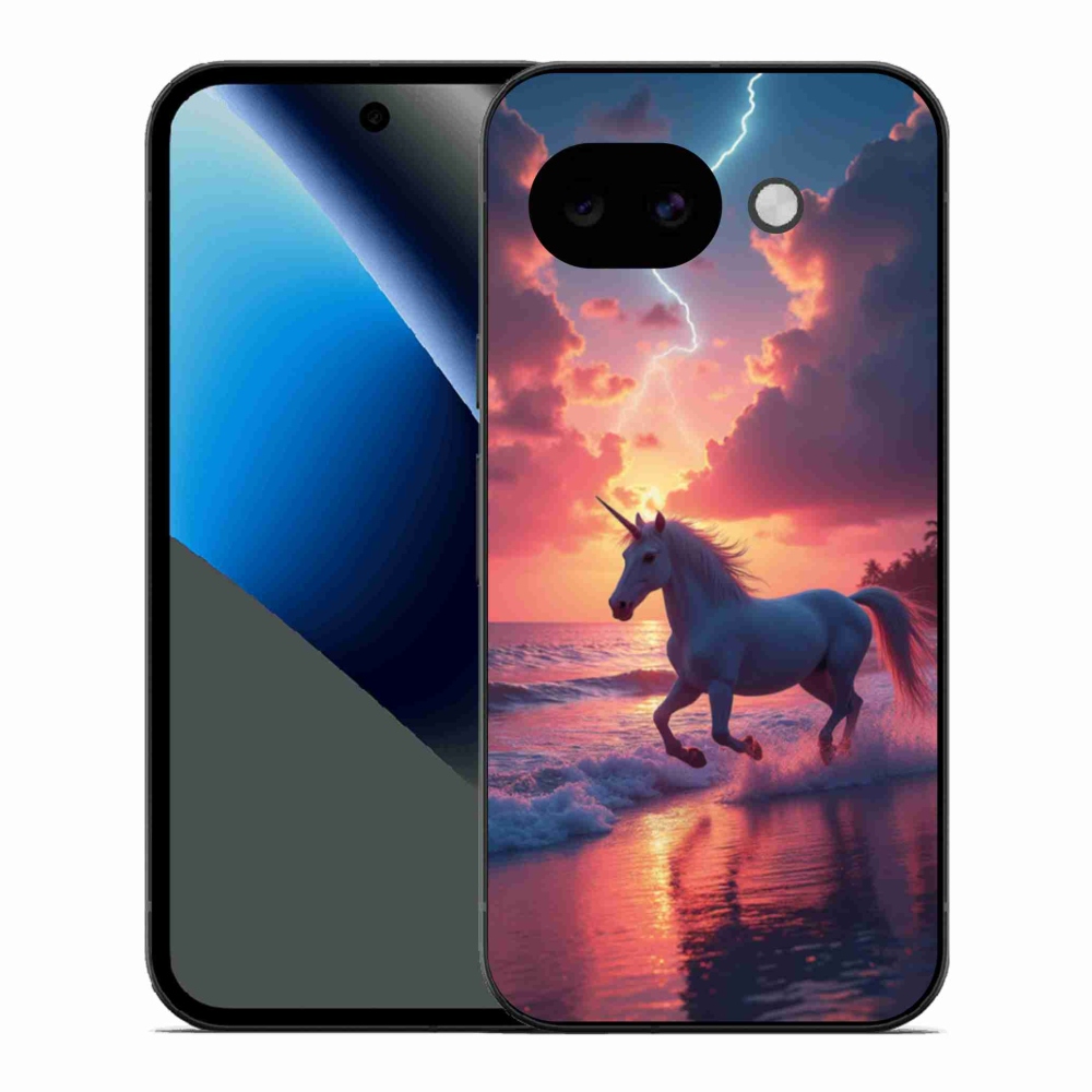 Gél borítás mmCase a Google Pixel 10a számára - egyszarvú a tengerparton