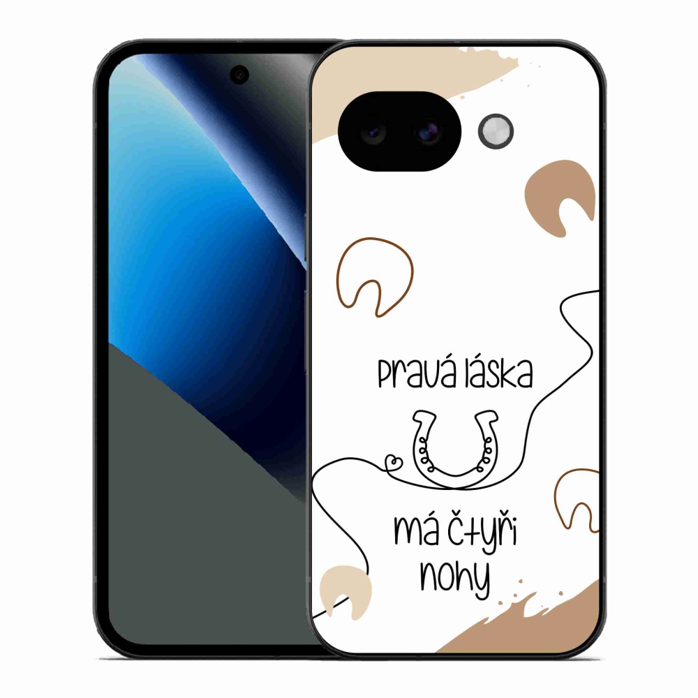 Gél borítás mmCase a Google Pixel 10a számára - ló motívum fehér háttérrel