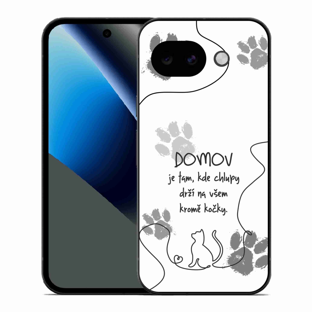 Gél borítás mmCase a Google Pixel 10a számára - macska motívum fehér háttérrel