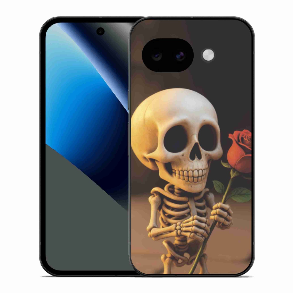 Gél borítás mmCase a Google Pixel 10a számára - csontváz rózsával