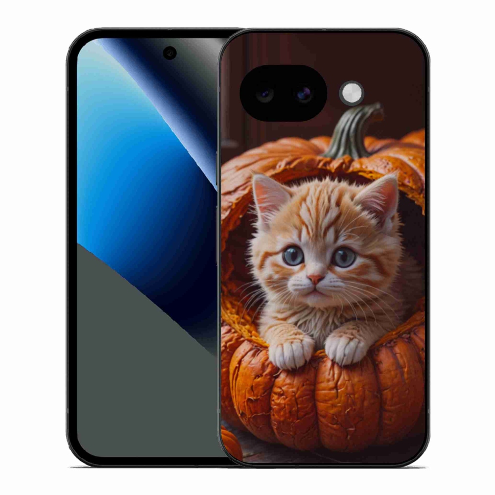 Gél borítás mmCase a Google Pixel 10a számára - cica és tök 2