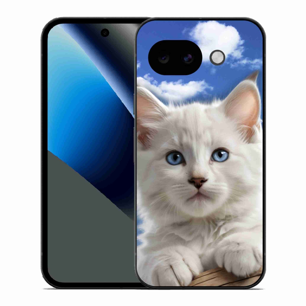 Gél borítás mmCase a Google Pixel 10a számára - cica és felhők