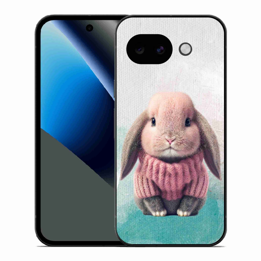 Gél borítás mmCase a Google Pixel 10a számára - nyúl pulóverben
